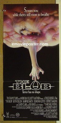 t183 BLOB Australian daybill movie poster '88 Kevin Dillon, Smith