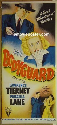 t184 BODYGUARD Australian daybill movie poster '48 Lawrence Tierney