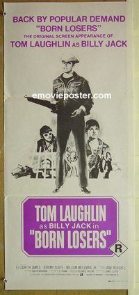 t185 BORN LOSERS Australian daybill movie poster R74 Laughlin, Billy Jack