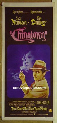 t197 CHINATOWN Australian daybill movie poster '74 Jack Nicholson, Polanski