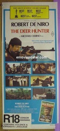 t215 DEER HUNTER Australian daybill movie poster '78 Robert De Niro