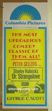 t221 DR STRANGELOVE Australian daybill movie poster R70s Scott, Kubrick