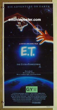t224 ET Australian daybill movie poster '82 Steven Spielberg, Barrymore