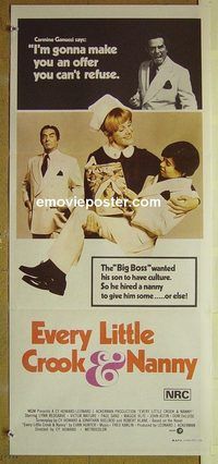 t225 EVERY LITTLE CROOK & NANNY Australian daybill movie poster '72 Mature