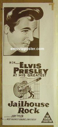 t260 JAILHOUSE ROCK Australian daybill movie poster R60s Elvis Presley