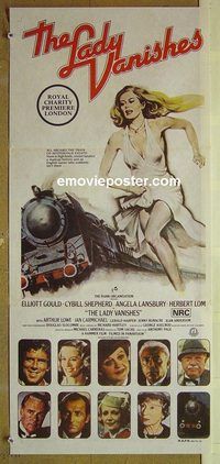 t266 LADY VANISHES Australian daybill movie poster '79 Gould, Shepherd