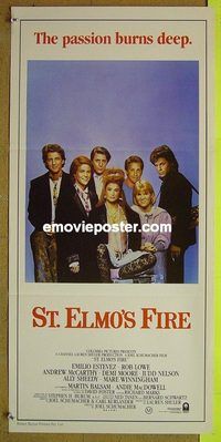 t332 ST ELMO'S FIRE Australian daybill movie poster '85 Lowe, Moore