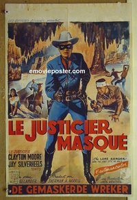 t401 LONE RANGER & THE LOST CITY OF GOLD Belgian movie poster '58 Moore