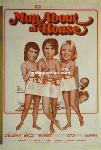 t040 MAN ABOUT THE HOUSE English one-sheet movie poster '74 Richard O'Sullivan