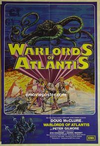 t066 WARLORDS OF ATLANTIS English one-sheet movie poster '78 Doug McClure