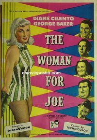 t070 WOMAN FOR JOE English one-sheet movie poster '55 Diane Cilento, Baker