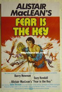 t021 FEAR IS THE KEY English one-sheet movie poster '73 Suzy Kendall