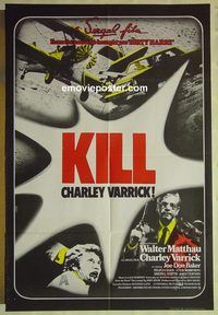 t015 CHARLEY VARRICK English one-sheet movie poster '73 Walter Matthau