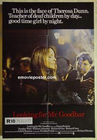 t038 LOOKING FOR MR GOODBAR English one-sheet movie poster '77 Keaton