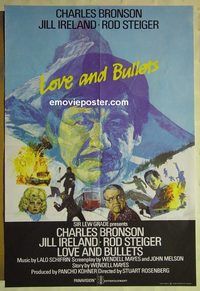 t039 LOVE & BULLETS English one-sheet movie poster '79 Charles Bronson