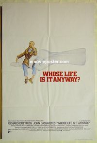 t069 WHO'S LIFE IS IT ANYWAY English one-sheet movie poster '81 Richard Dreyfuss