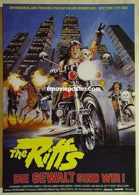 t529 1990: THE BRONX WARRIORS German movie poster '83 wild bikers!