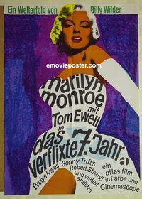 t738 SEVEN YEAR ITCH German movie poster R66 Marilyn Monroe