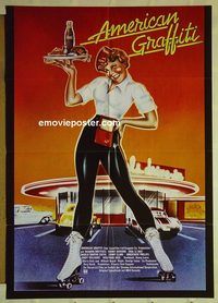 t533 AMERICAN GRAFFITI German movie poster '73 George Lucas