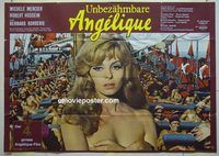t517 UNTAMABLE ANGELIQUE German 33x47 movie poster '67 sexy Michele Mercier!