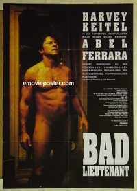 t547 BAD LIEUTENANT German movie poster '92 Harvey Keitel