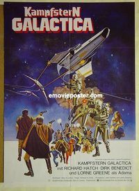 t550 BATTLESTAR GALACTICA German movie poster '78 Richard Hatch