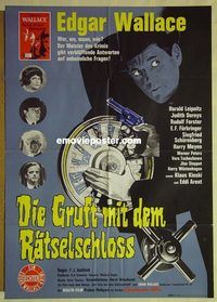t576 CURSE OF THE HIDDEN VAULT German movie poster '64 Edgar Wallace
