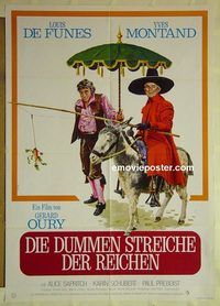 t581 DELUSIONS OF GRANDEUR German movie poster '71 Louis de Funes