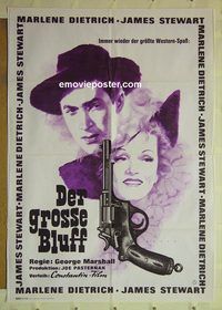 t585 DESTRY RIDES AGAIN German movie poster R64 Stewart, Dietrich