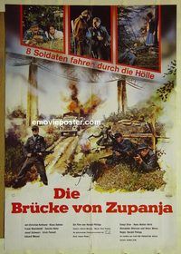 t589 DIE BRUCKE VON ZUPANJA German movie poster '75 German movie poster war!