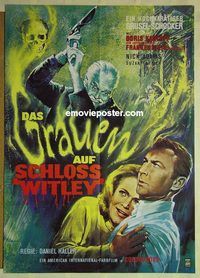 t591 DIE, MONSTER, DIE German movie poster '65 Boris Karloff