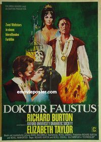 t596 DOCTOR FAUSTUS German movie poster '68 Liz Taylor, Burton