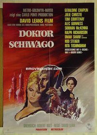 t597 DOCTOR ZHIVAGO German movie poster '65 David Lean epic!