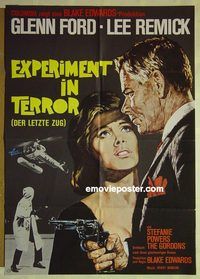 t610 EXPERIMENT IN TERROR German movie poster R60s Glenn Ford