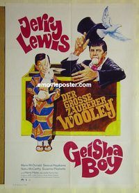 t626 GEISHA BOY German movie poster R70s Jerry Lewis in Japan!