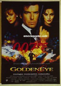 t636 GOLDENEYE German movie poster '95 Brosnan as James Bond