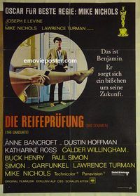 t639 GRADUATE German '68 classic image of Dustin Hoffman & Anne Bancroft's sexy leg!