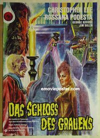 t646 HORROR CASTLE German movie poster '64 Christopher Lee