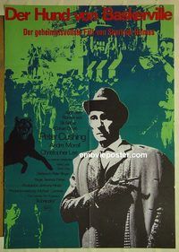 t648 HOUND OF THE BASKERVILLES green German R65 Peter Cushing, great dog horror art!