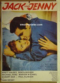 t655 JACK & JENNY German movie poster '63 Senta Berger, German movie poster!