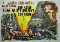 t522a JOURNEY TO THE CENTER OF THE EARTH German 33x47 movie poster '59