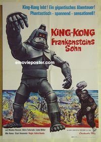 t660 KING KONG ESCAPES German movie poster '68 Toho, Ishiro Honda