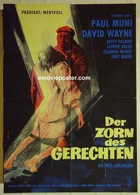 t663 LAST ANGRY MAN German movie poster '59 very different image!