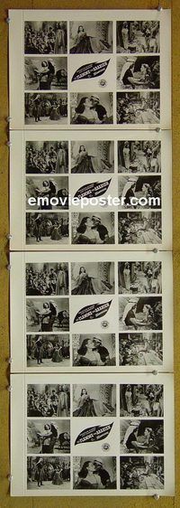 t475 FLAME OF ARABY 4 German lobby cards '51 Maureen O'Hara