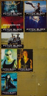t486 PITCH BLACK 8 German lobby cards '00 Vin Diesel, sci-fi!
