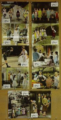 t491 SOUND OF MUSIC 10 German lobby cards '65 Julie Andrews