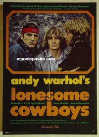 t672 LONESOME COWBOYS German movie poster '68 Andy Warhol