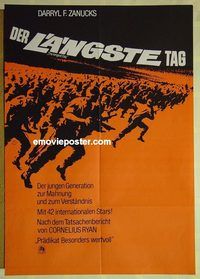 t673 LONGEST DAY German movie poster R60s all-star cast!