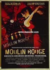 t688 MOULIN ROUGE German movie poster '01 Nicole Kidman, McGregor