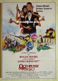 t699 OCTOPUSSY German movie poster '83 Roger Moore as James Bond!